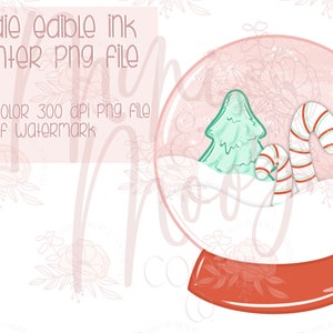 Cookie Cutter PNG File for Eddie Edible Ink Printer-Magical Snowglobe Christmas Cookie Cutter