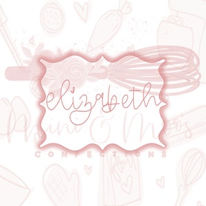 Elizabeth Plaque Cookie Cutter