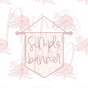 Cookie Cutter STL Bundle-Simple Banner Cookie Cutter