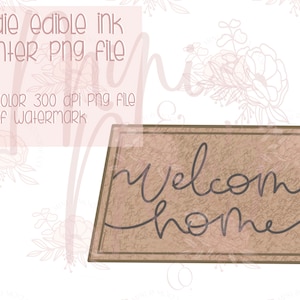 Cookie Cutter PNG File for Eddie Edible Ink Printer-Welcome Mat Housewarming Cookie Cutter