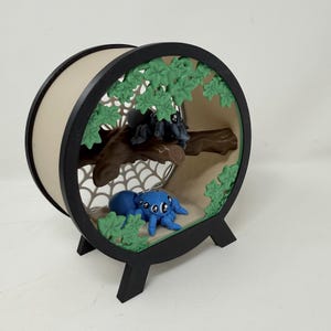 3D Printed Spider Terrarium with Toy Spiders image 1
