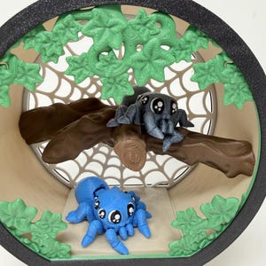 3D Printed Spider Terrarium with Toy Spiders image 4