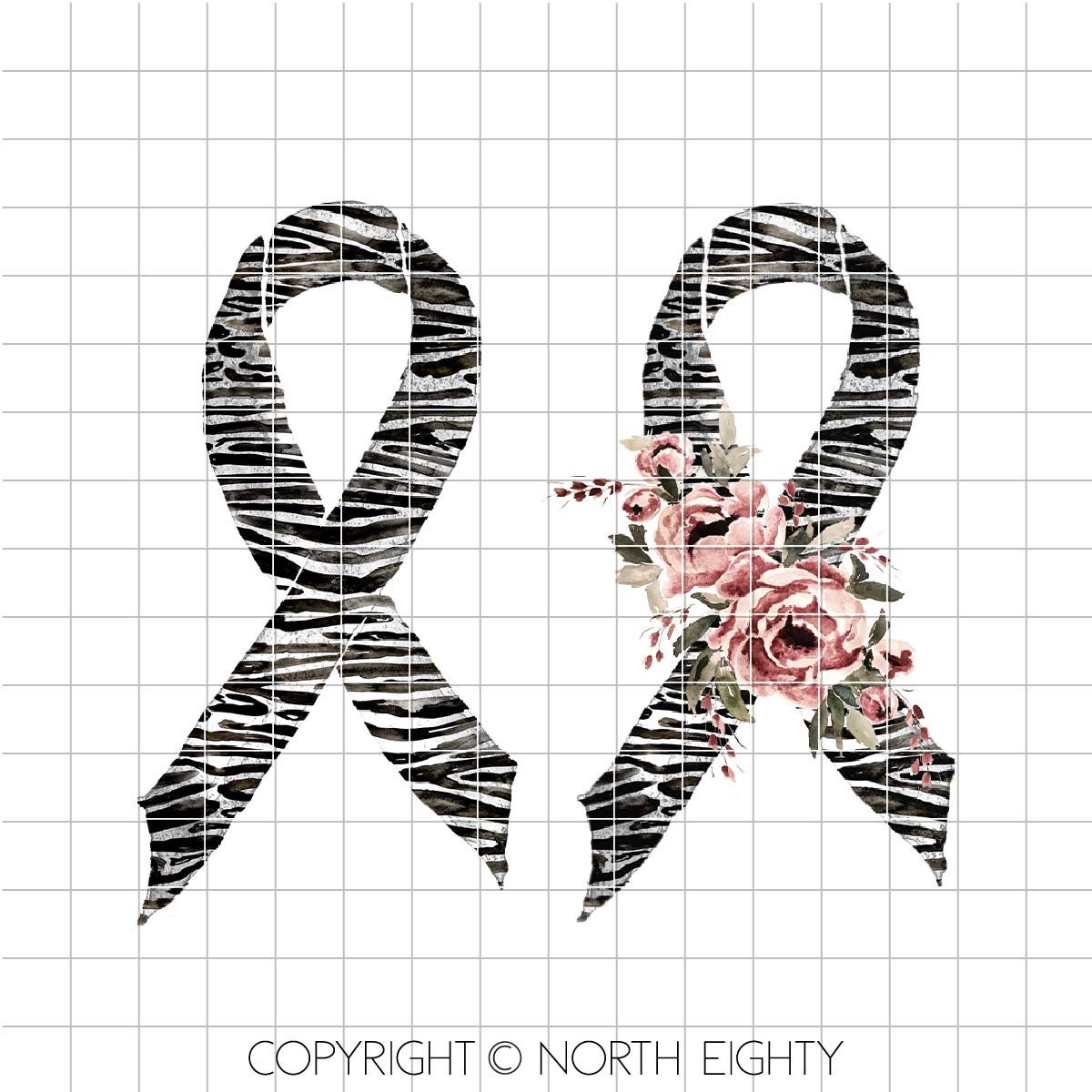 Zebra Awareness Ribbon Zebra Ribbon Png Awareness Ribbon - Etsy