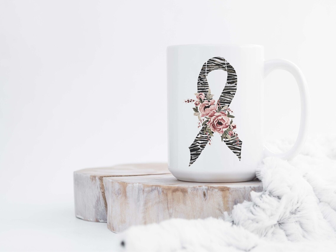 Zebra Awareness Ribbon Zebra Ribbon Png Awareness Ribbon Etsy