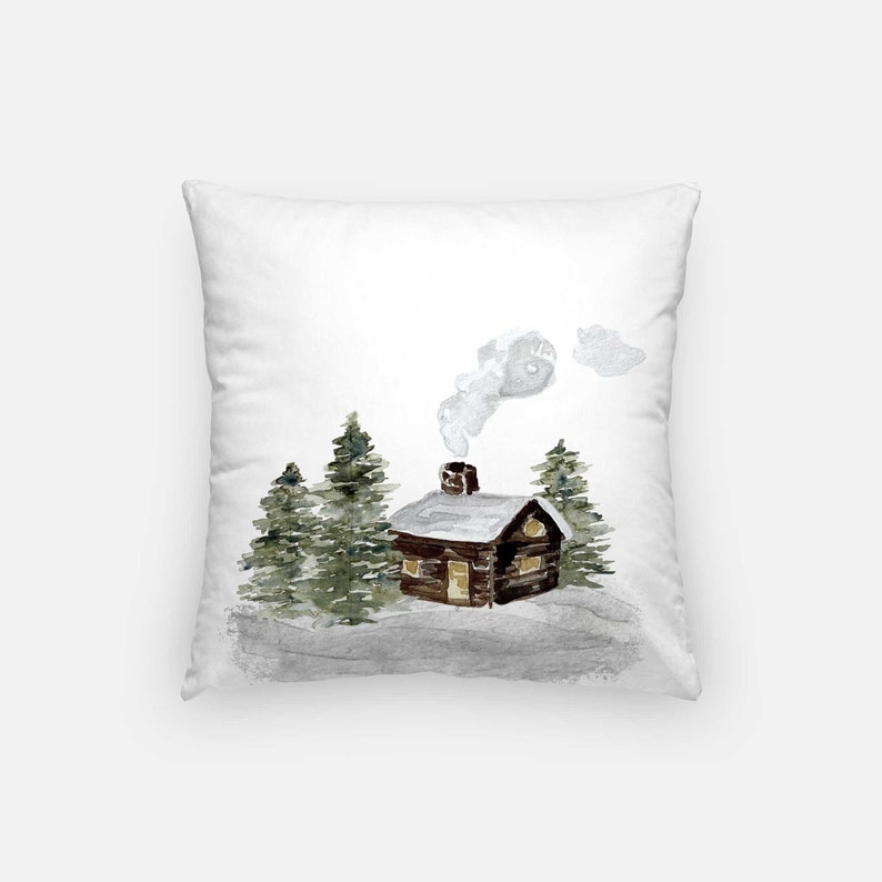 Winter Cabin Sublimation Designs Trees Digital Download | Etsy