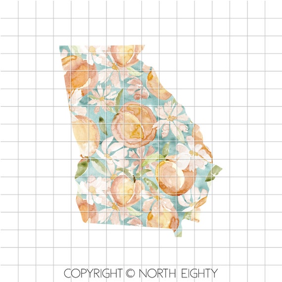 Georgia PNG State Printable Transfer Design Georgia - Etsy
