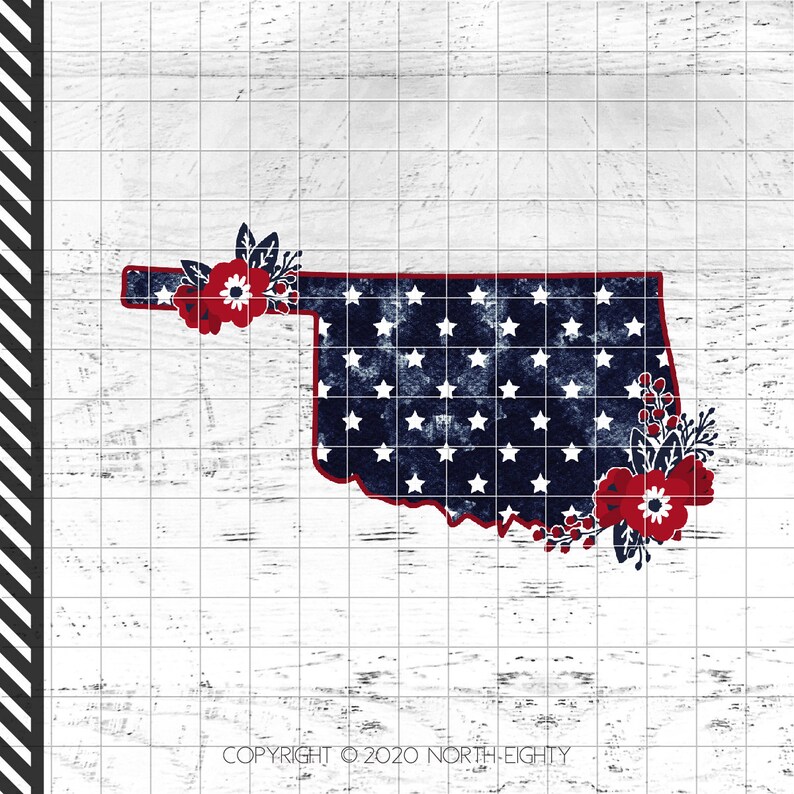 Oklahoma Home Sweet Home Oklahoma Patriotic Sublimation Design State Silhouette png Stars Waterslide Design