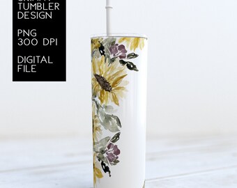 Tumbler png - Floral Tumbler Wrap - Floral Tumbler png - Sublimation Design - Sublimation png - Floral Tumbler Sublimation - Digital Design