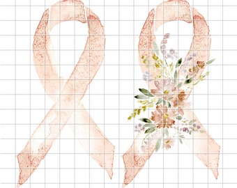 Peach Ribbon png, Peach Awareness png, Ribbon png, Peach Ribbon Sublimation Design, Awareness Ribbon png, Sublimation png, Cancer Ribbon png