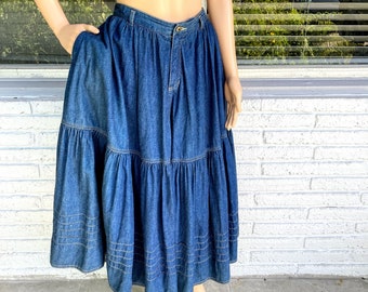 denim prairie skirt