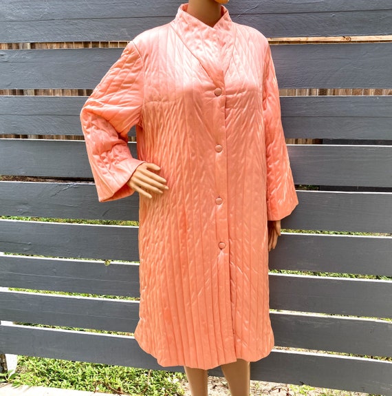 XL 60s Housecoat by Vanity Fair Quilted Nylon Dres
