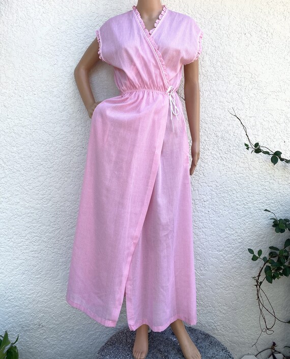 Vintage 80s Wrap Dress M/L Tags On Never Worn w W… - image 3