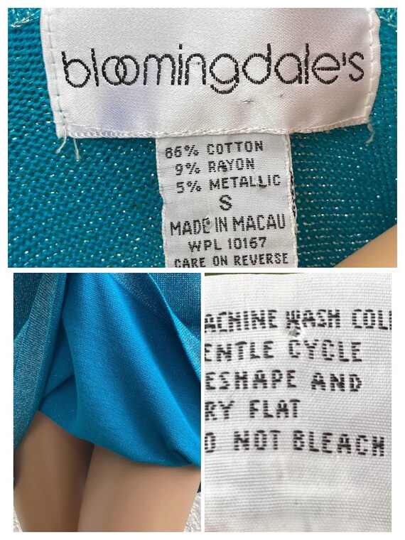 Vintage Bloomingdales 2 Piece Knit Dress & Cardig… - image 10