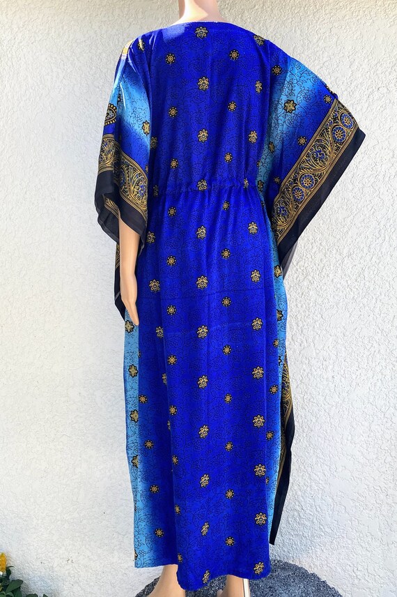 Vintage Mehndi Kaftan w Adjustable High Waist Tie… - image 5