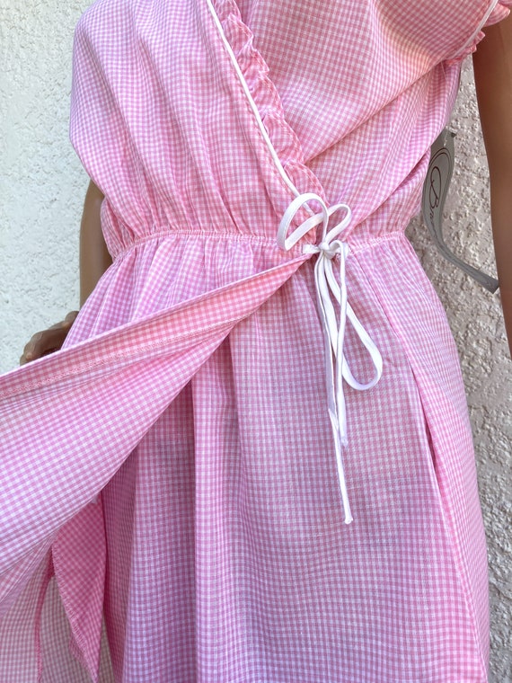 Vintage 80s Wrap Dress M/L Tags On Never Worn w W… - image 5