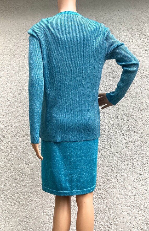 Vintage Bloomingdales 2 Piece Knit Dress & Cardig… - image 7