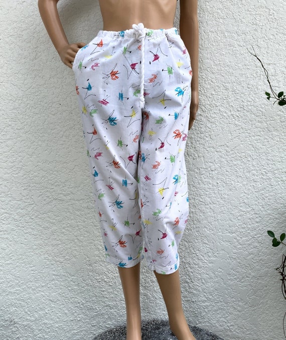 Vintage 80s Skater Pants S/M 100% Cotton w a Color