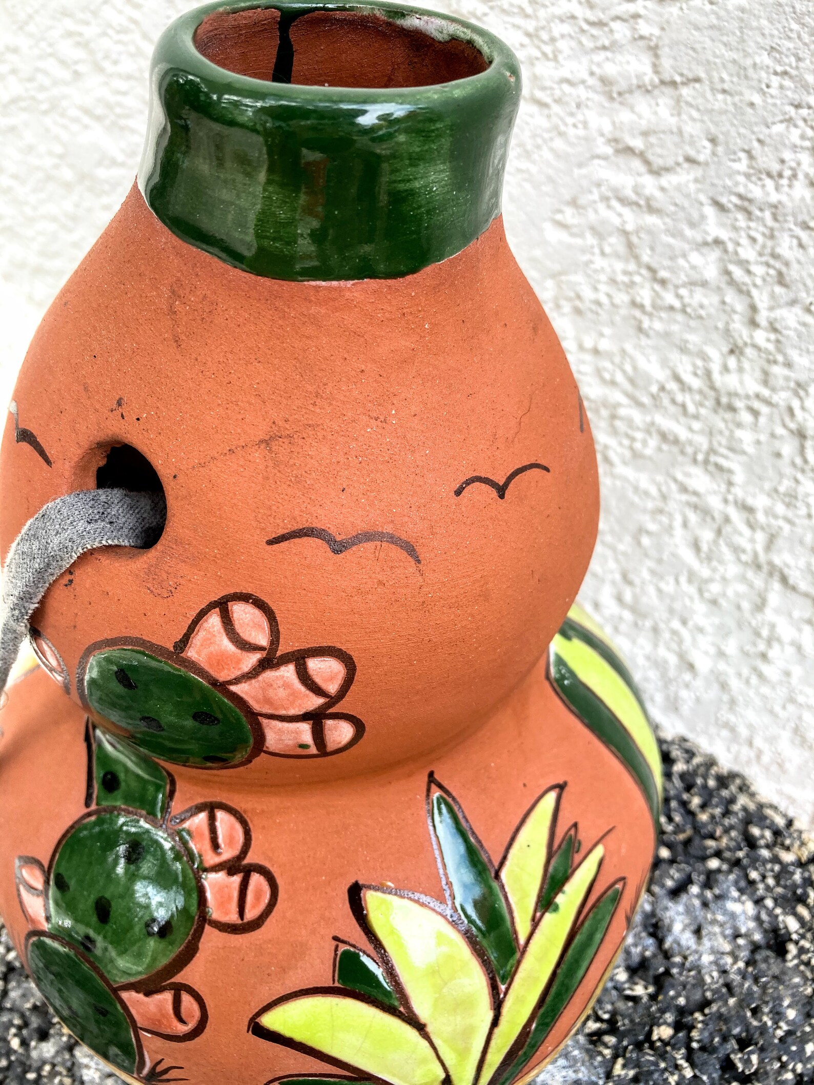 Southwestern Hanging Vase or Table Top Terra Cotta Mexican Etsy