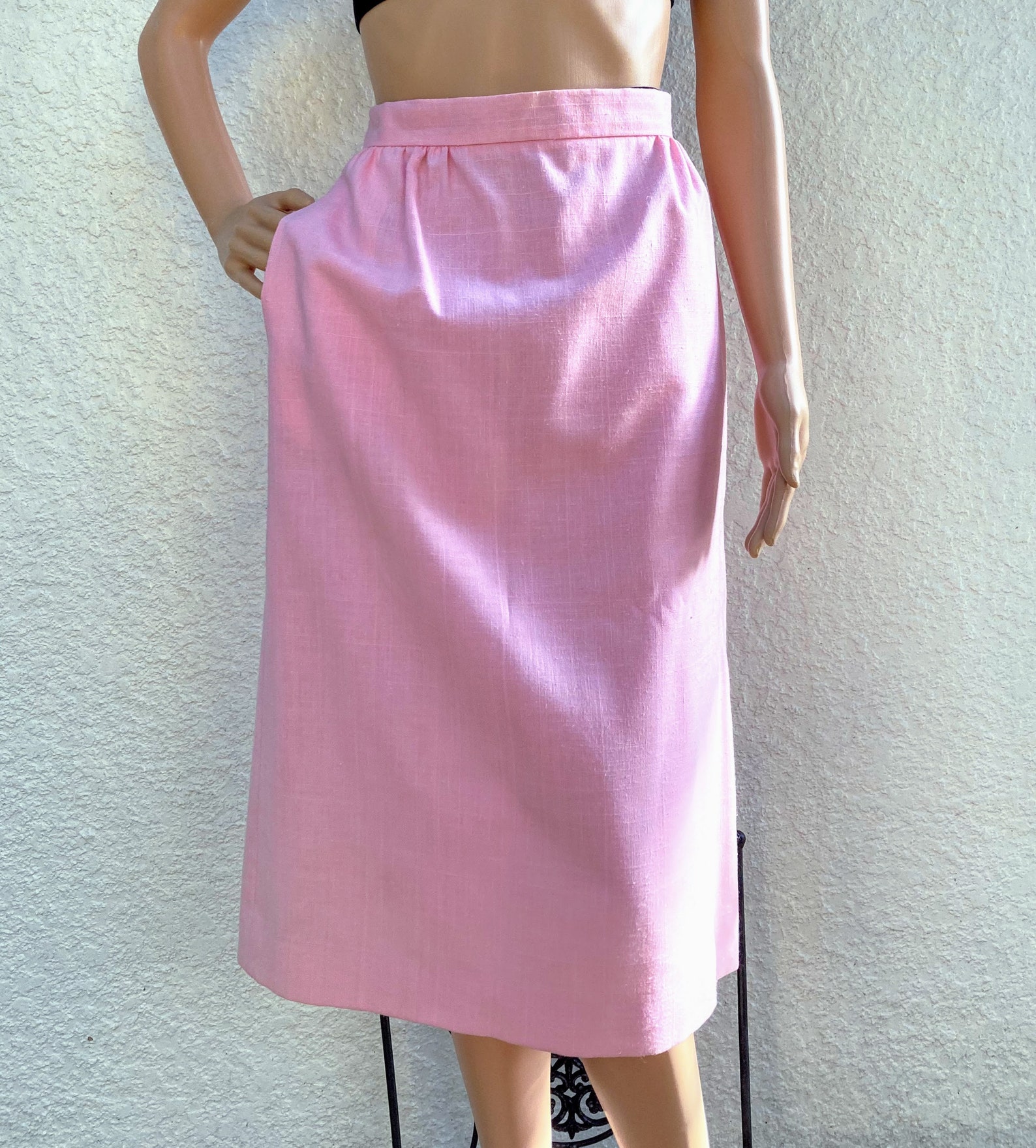 pink a line skirt