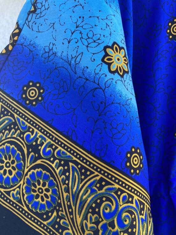 Vintage Mehndi Kaftan w Adjustable High Waist Tie… - image 6
