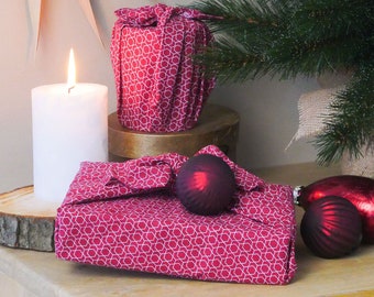Red Furoshiki ~ Furoshiki Cloth ~ Fabric Gift Wrap ~ FabRapShop