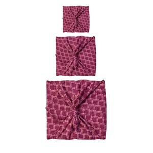 furoshiki fabric gift wrap - fabrap style maroon ogives
