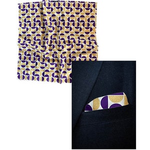 Pocket Square Furoshiki Fabric Gift Wrap Men's Accessories Reusable Wrap Fabric Wrapping Cloth Cravat Vatertagsgeschenk Gold Plum