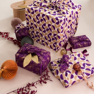 Furoshiki extra large double face, reversibile, tovaglia, carta da regalo in tessuto riutilizzabile, coperta da picnic, tappetino per bambini, grande coperta, regalo per l'Eid