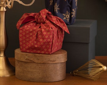 Organic Cotton Furoshiki Gift Wrap | Reusable Sustainable Fabric (Diwali, Deepavali)