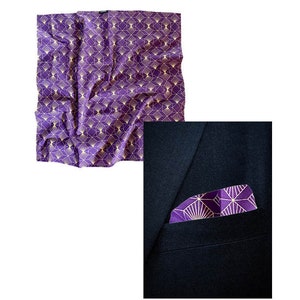 Pocket Square Furoshiki Fabric Gift Wrap Men's Accessories Reusable Wrap Fabric Wrapping Cloth Cravat Vatertagsgeschenk Plum