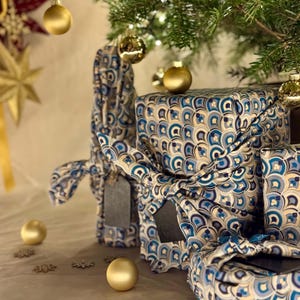 Nachhaltige Geschenkverpackung | Wiederverwendbares Furoshiki | Ostergeschenke | Muttertagsüberraschung | Eid | Furoshiki imagem 1
