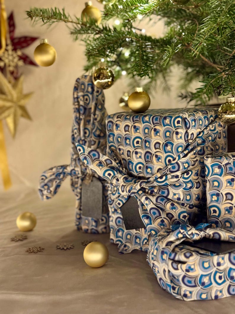 Nachhaltige Geschenkverpackung | Wiederverwendbares Furoshiki | Ostergeschenke | Muttertagsüberraschung | Eid | Furoshiki imagem 1