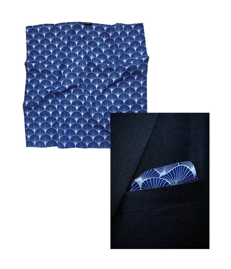 Pocket Square Furoshiki Fabric Gift Wrap Men's Accessories Reusable Wrap Fabric Wrapping Cloth Cravat Vatertagsgeschenk Indigo