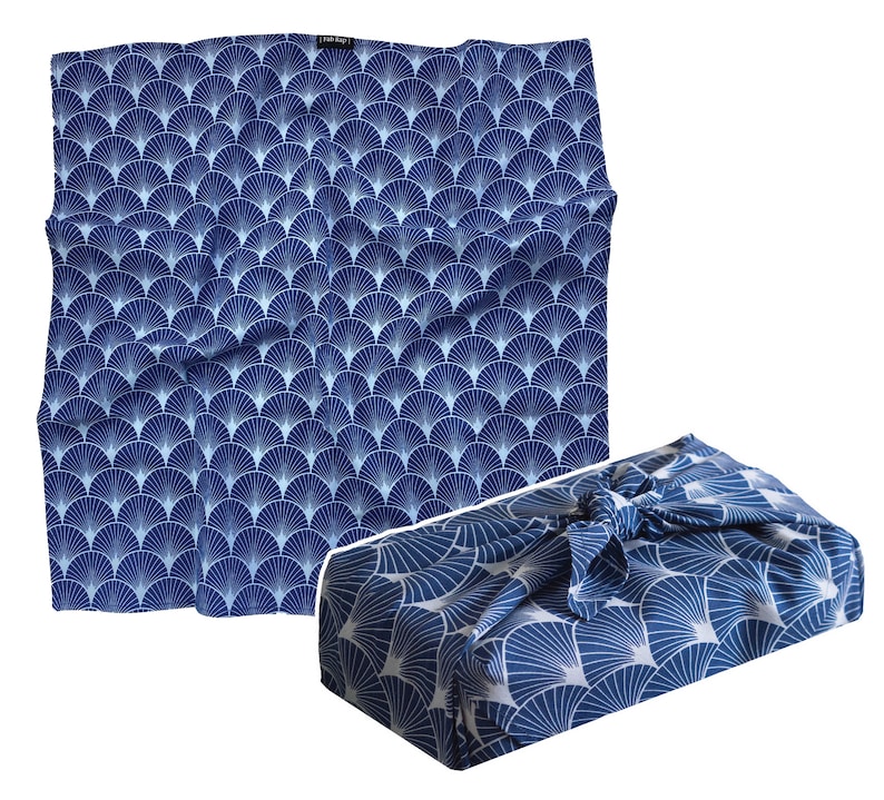 Tissu furoshiki, Papier cadeau printanier, Emballage cadeau bleu indigo, Papier cadeau, Papier cadeau, Papier cadeau réutilisable, Muttertag image 9