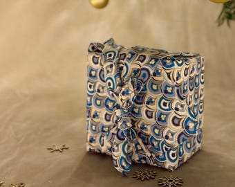 Art Deco Furoshiki: Organic Cotton Fabric Gift Wrap