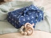 Fabric Gift Wrapping / Furoshiki / Eco gift wrap /FabRap Indigo Fans Single Sided/Nachaltig Geschenkverpakung aus stoff 