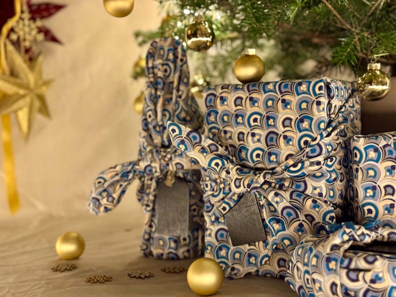 Nachhaltige Geschenkverpackung | Wiederverwendbares Furoshiki | Ostergeschenke | Muttertagsüberraschung | Eid | Furoshiki imagem 4