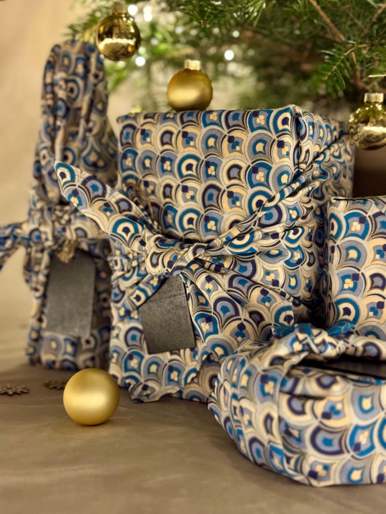 Nachhaltige Geschenkverpackung | Wiederverwendbares Furoshiki | Ostergeschenke | Muttertagsüberraschung | Eid | Furoshiki imagem 3