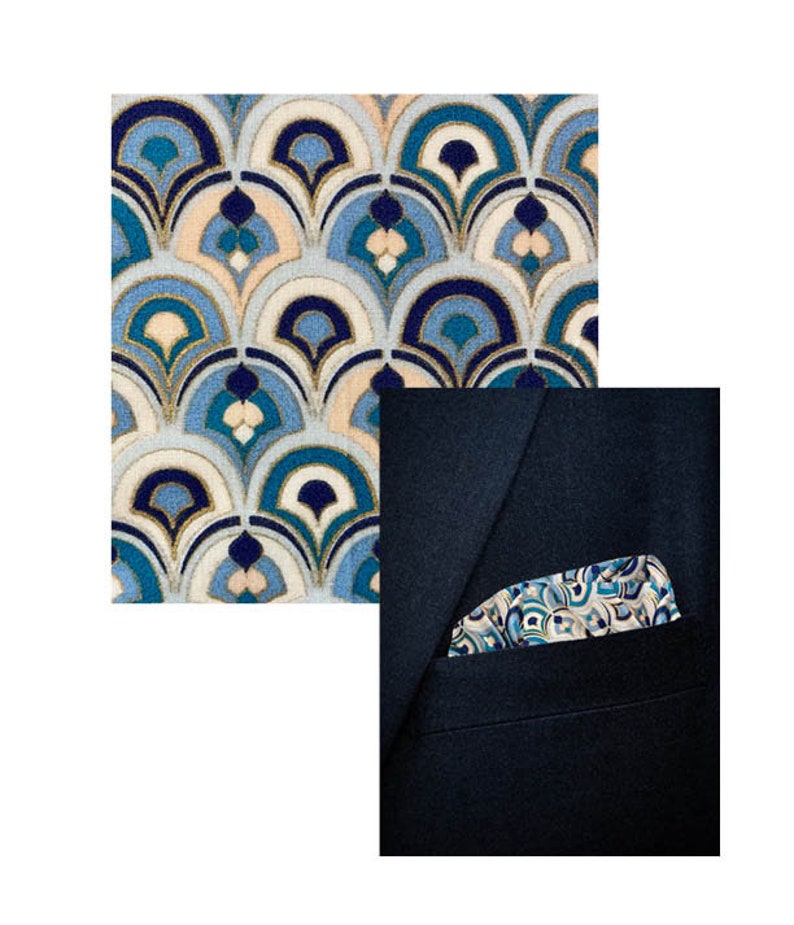 Pocket Square Furoshiki Fabric Gift Wrap Men's Accessories Reusable Wrap Fabric Wrapping Cloth Cravat Vatertagsgeschenk Art Deco