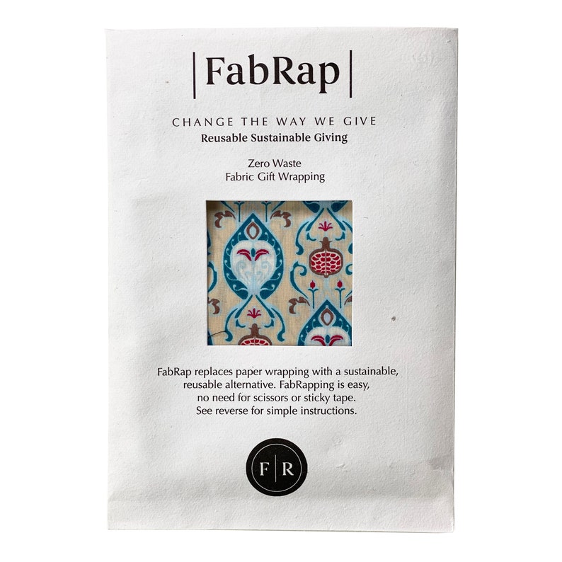 Furoshiki reusable fabric wrapping fabric gift wrapping Reusable Spring Gift Wrap FabRap Teal, Muttertagsgeschenk image 7