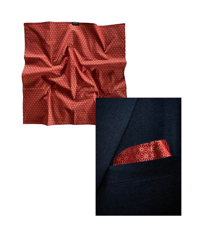 Pocket Square Furoshiki Fabric Gift Wrap Men's Accessories Reusable Wrap Fabric Wrapping Cloth Cravat Vatertagsgeschenk Ruby