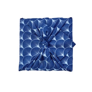 Tissu furoshiki, Papier cadeau printanier, Emballage cadeau bleu indigo, Papier cadeau, Papier cadeau, Papier cadeau réutilisable, Muttertag image 3