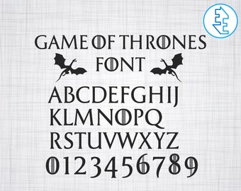 Game Of Thrones Font Svg Game Of Thrones Alphabet Font Dxf Ttf