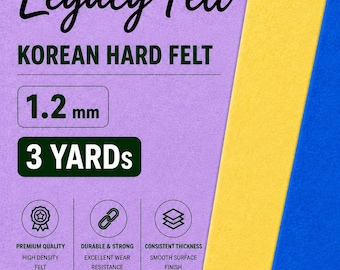 3 Yards (36x22  x3) Hard Korean Felt