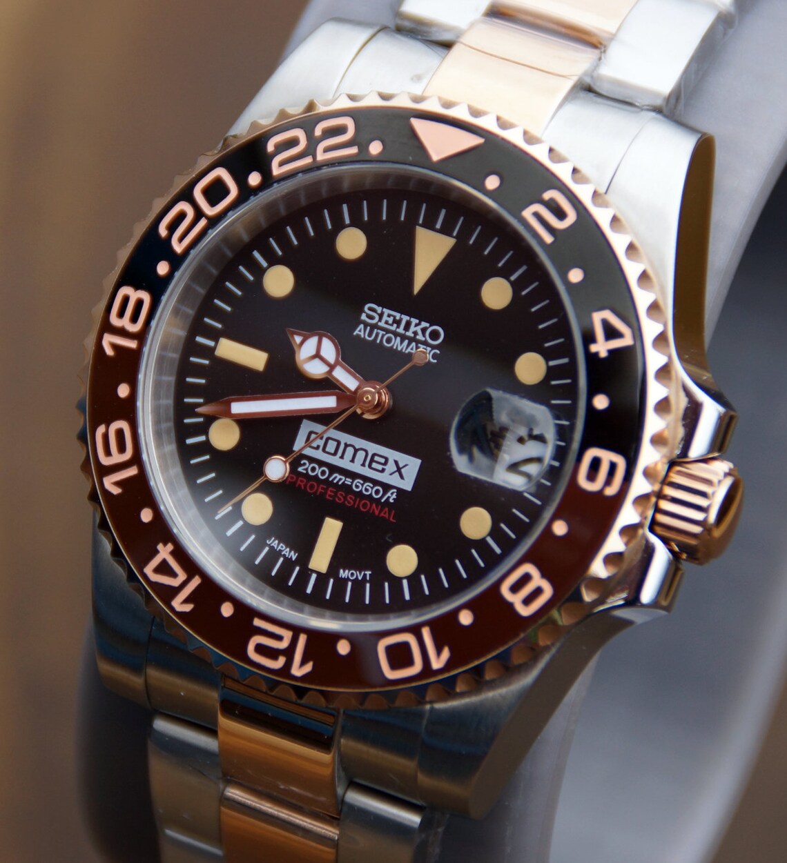 Seiko Submariner MOD SEIKO NH35 Mechanical Movement Comex Etsy