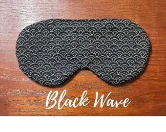 Oversized Sleep Mask for Unisex/Cotton Sleep Mask /Japanese Wave Sleep Mask/ Travel Accessory/Sleep Mask/Sleep Eyes Mask