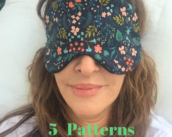 Oversized Sleep Mask for Women/Floral Eye Mask /Sleep Eyes Mask/Sleeping Eye Mask/Travel Accessory/Cotton Sleep Mask/Cotton Sleep Mask