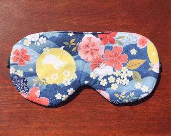 Oversized Sleep Mask/Cotton Eye Mask /Rabbit Moon Bunny Sleep Mask/ Travel Accessory/ Sleep Mask/Sleep Eyes Mask