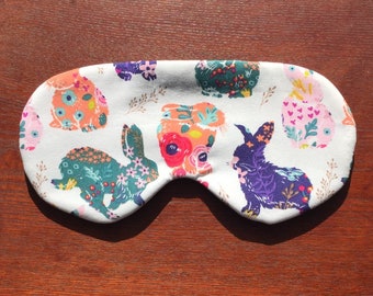 Oversized Sleep Mask/Cotton Eye Mask /Rabbit  Bunny Sleep Mask/ Travel Accessory/ Kawaii Sleep Mask/Sleep Eyes Mask