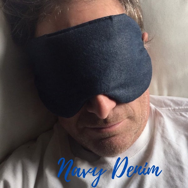 Oversized Sleep Mask for Unisex/Denim Cotton Sleep Mask /Denim Sleep Mask/ Travel Accessory/ Sleep Mask/Sleep Eyes Mask/Brown Seep Mask/